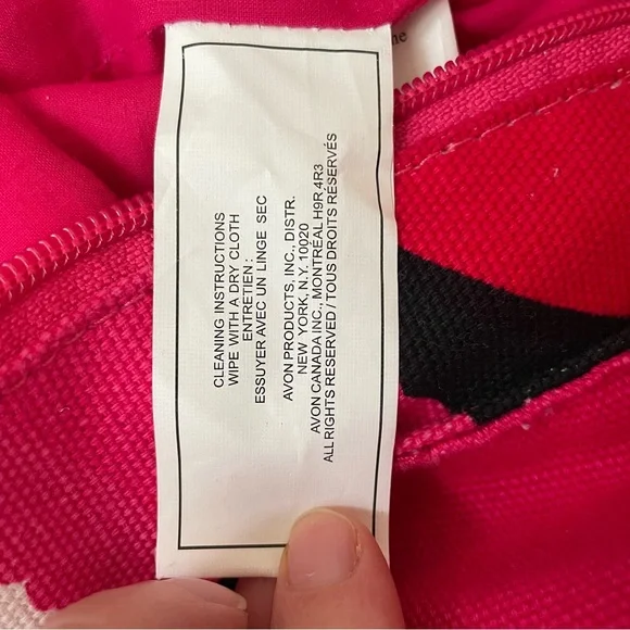 Marimekko Avon Breast Cancer Crusade Red/Pink Floral Tote Bag (Stained) - Picture 15 of 15